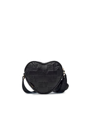 Quilted Monogram Heart Cross Bag