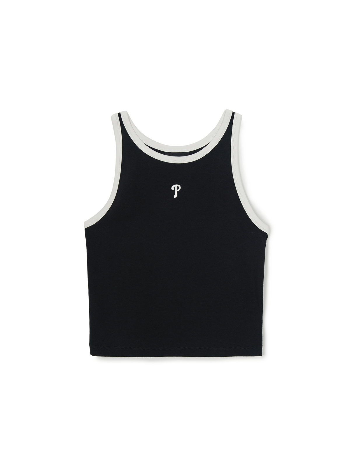 Women's Basic Ringer Crop Sleeveless T-shirt