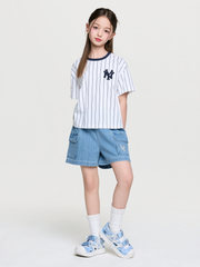 STREET BASIC STRIPED DENIM T-shirt SET(Girl's)