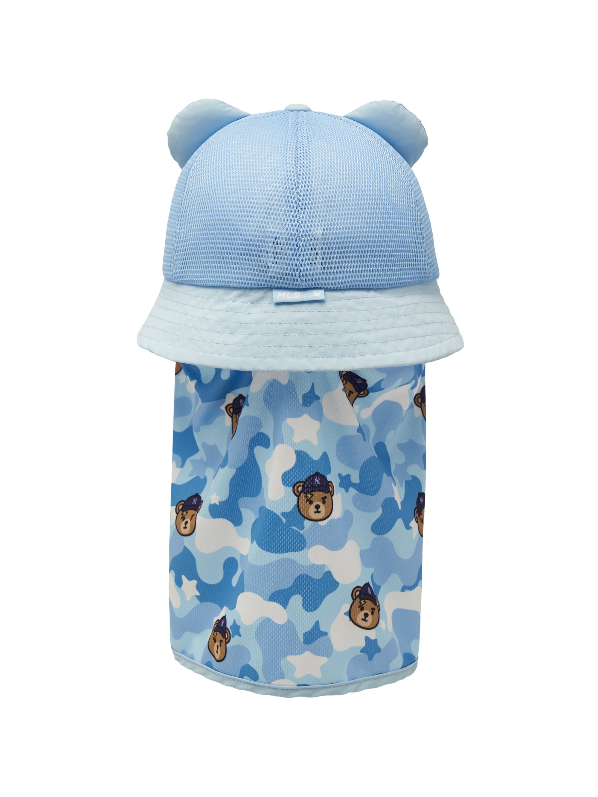 Mega Bear Friends Neck Flap Mesh Dome Hat