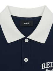 Basic Small Letter Comfortable Fit Polo T-Shirts