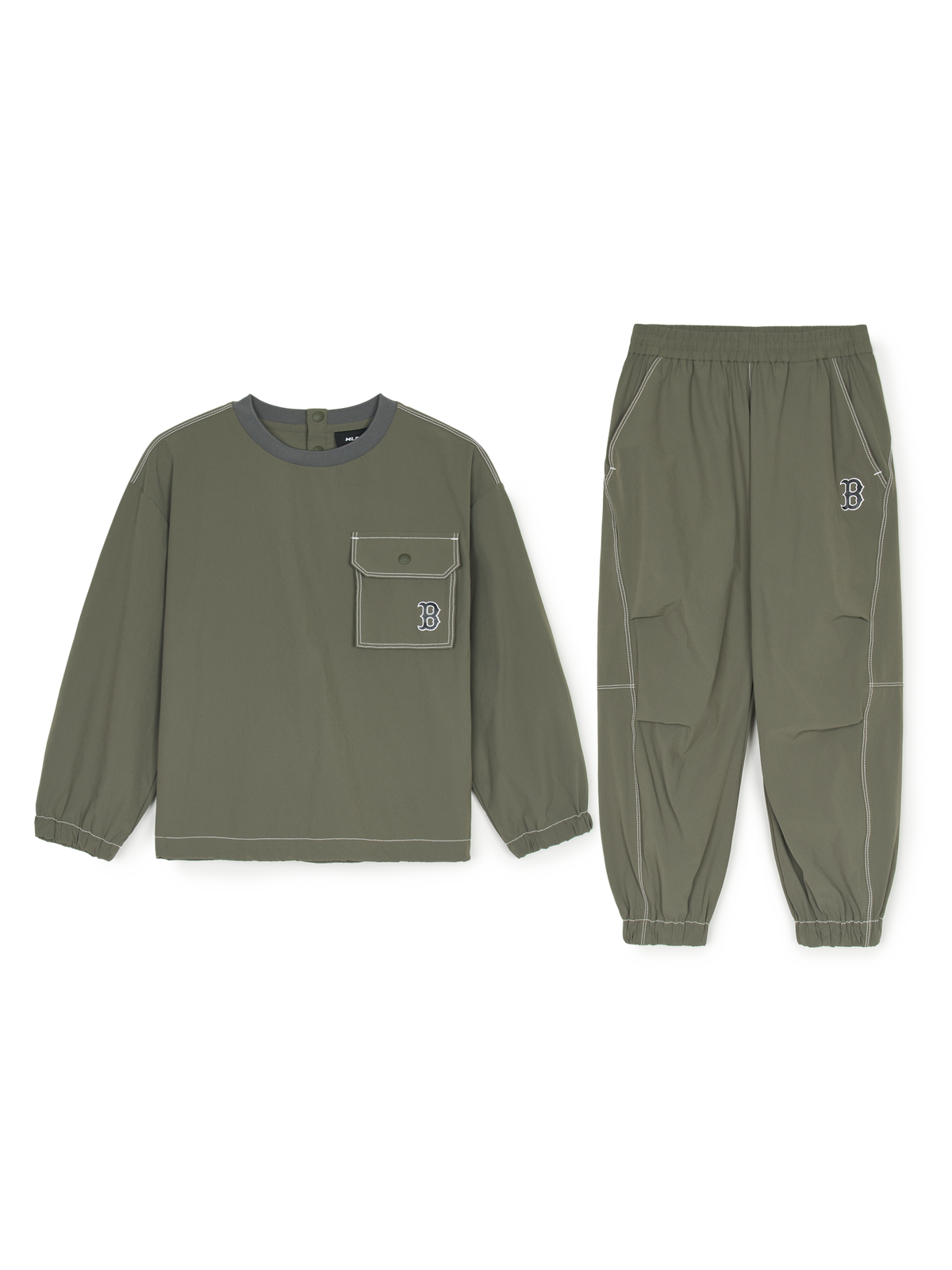 Basic Outdoor Woven Sweatshirt Set