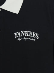 Basic Small Letter Comfortable Fit Polo T-Shirts