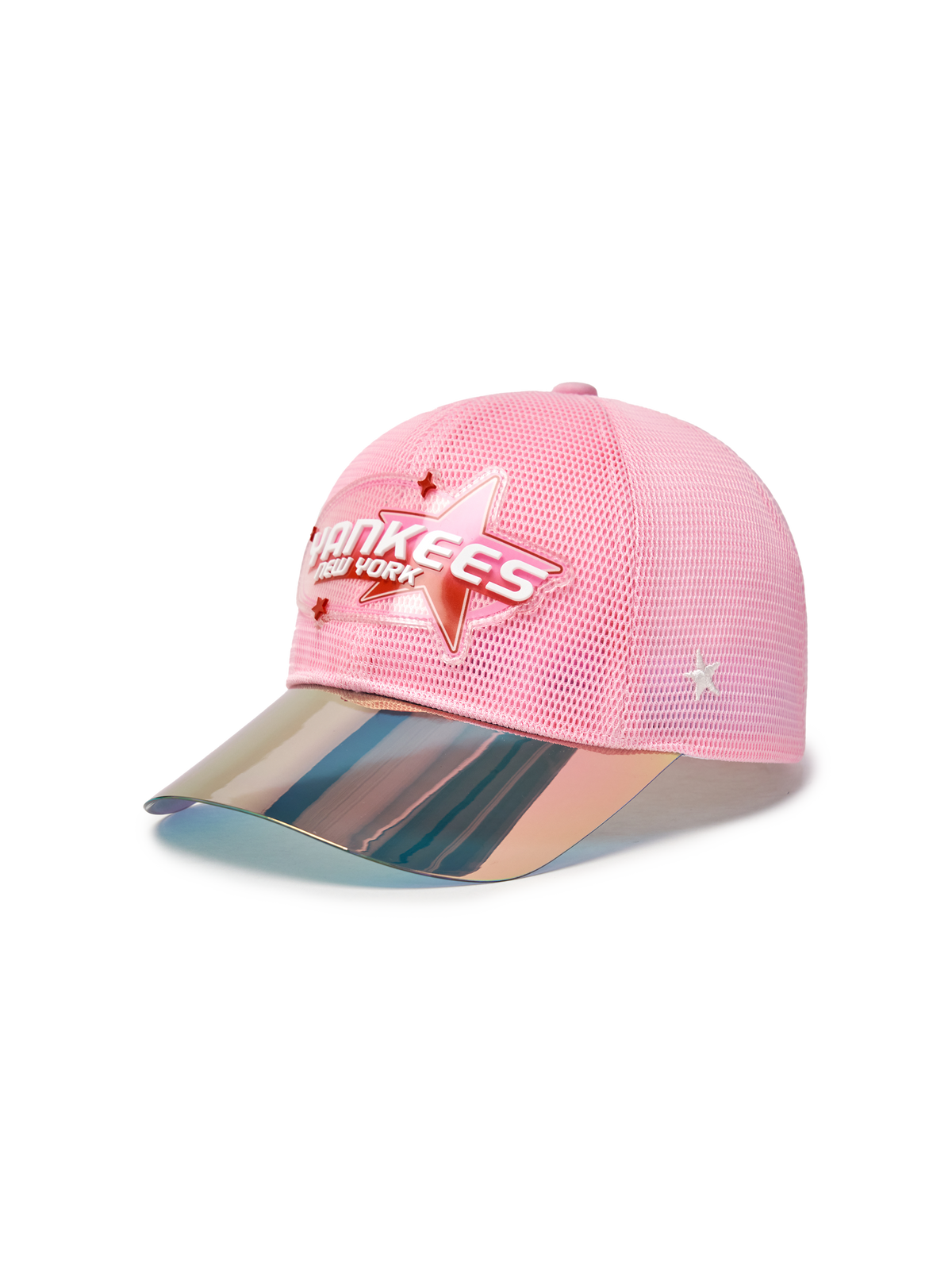 Mirror Brim Color Block All-Mesh Cap