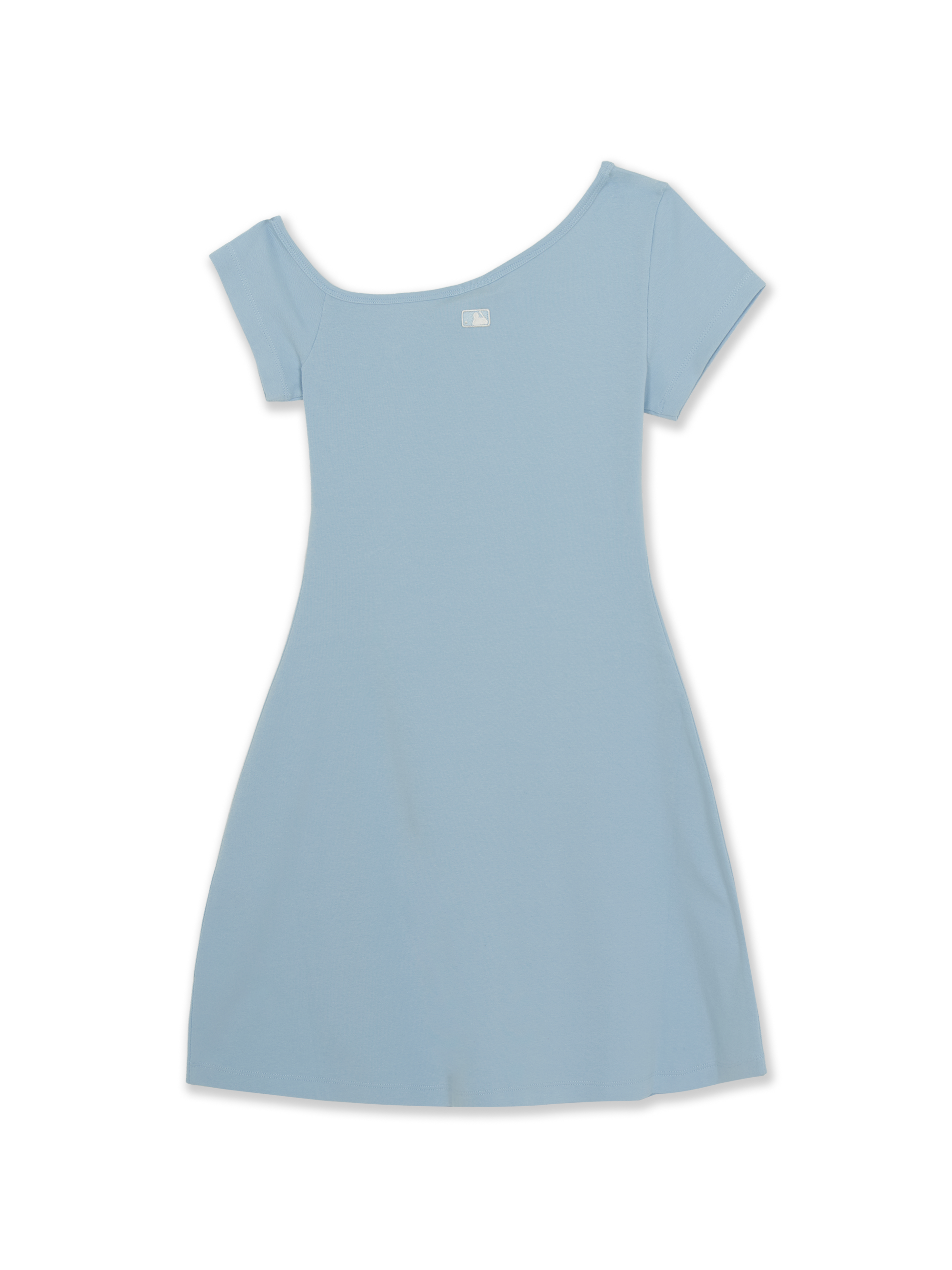 Women's Basic Off Shoulder Shirring Ribbed Dress