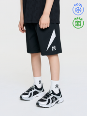 Sportive Varsity Mesh-Blocking Shorts(Set)