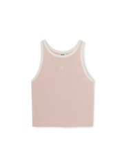 Women's Basic Ringer Crop Sleeveless T-shirt