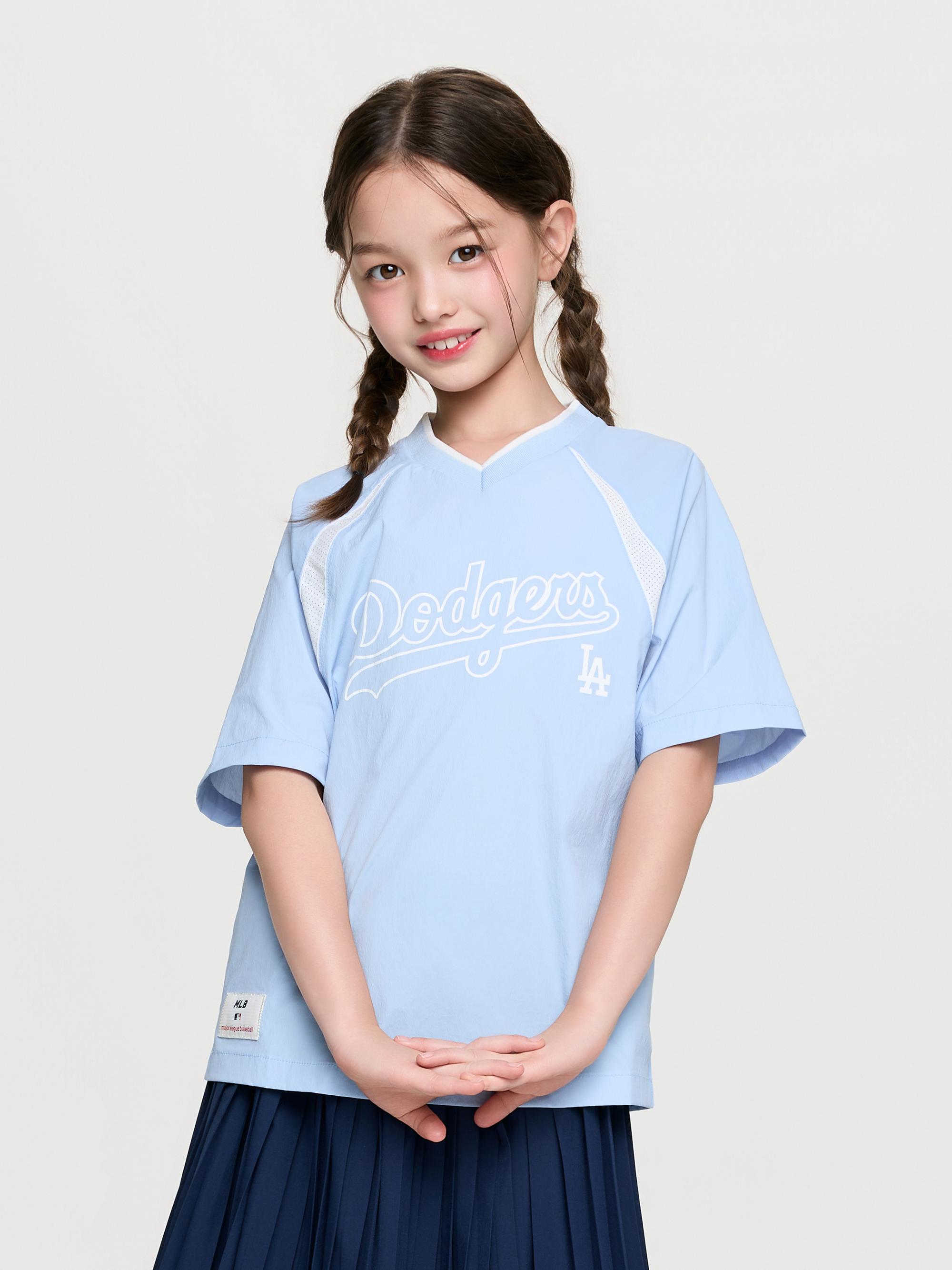 Sportive Varsity Woven Mesh Blocking T-shirt