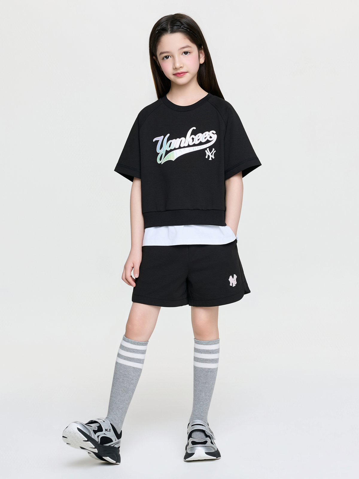 Street Basic Layered T-shirt Set (Girl's)