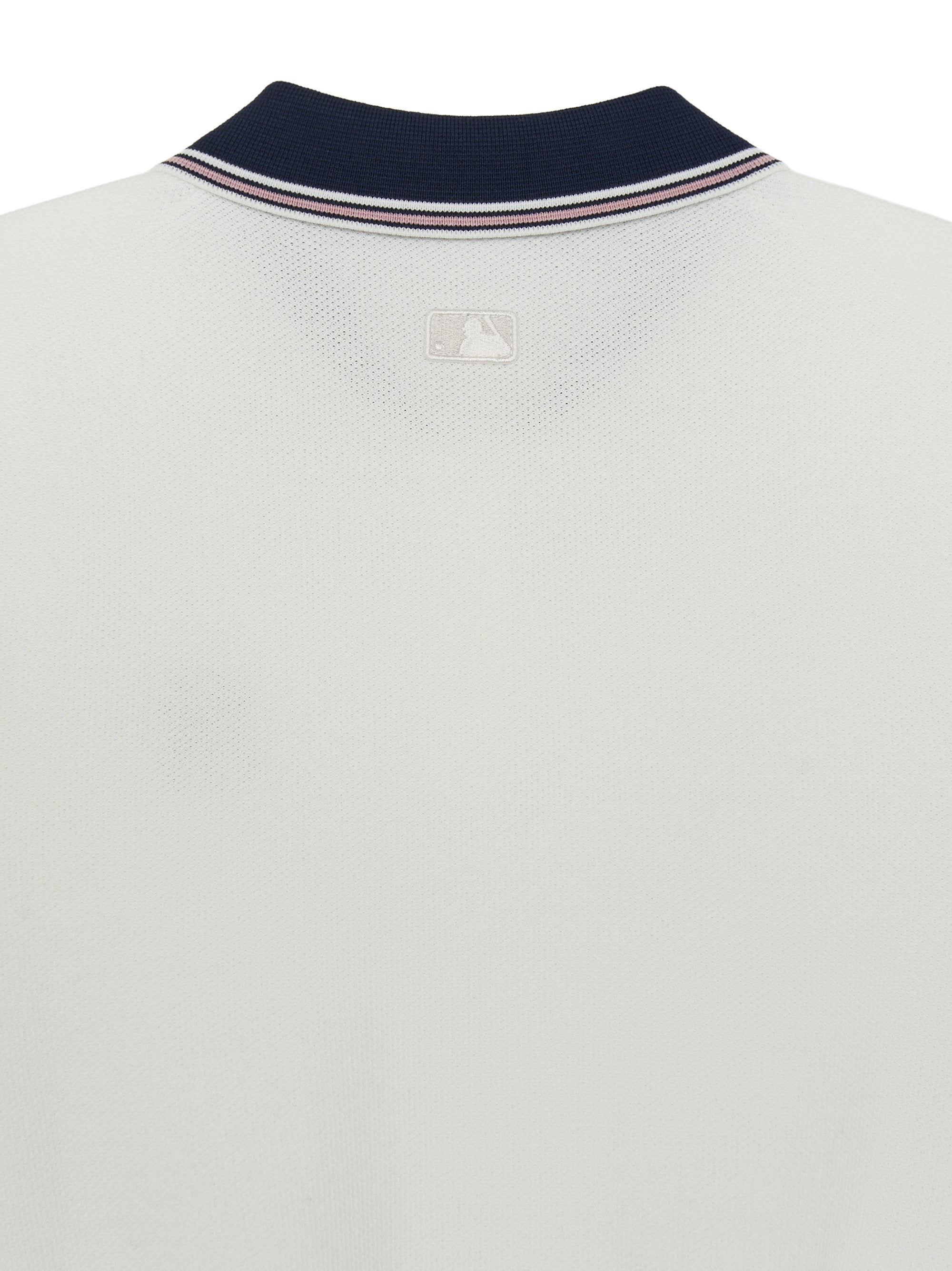 Women's Varsity Color Block Polo Short Sleeve Knit Pullover