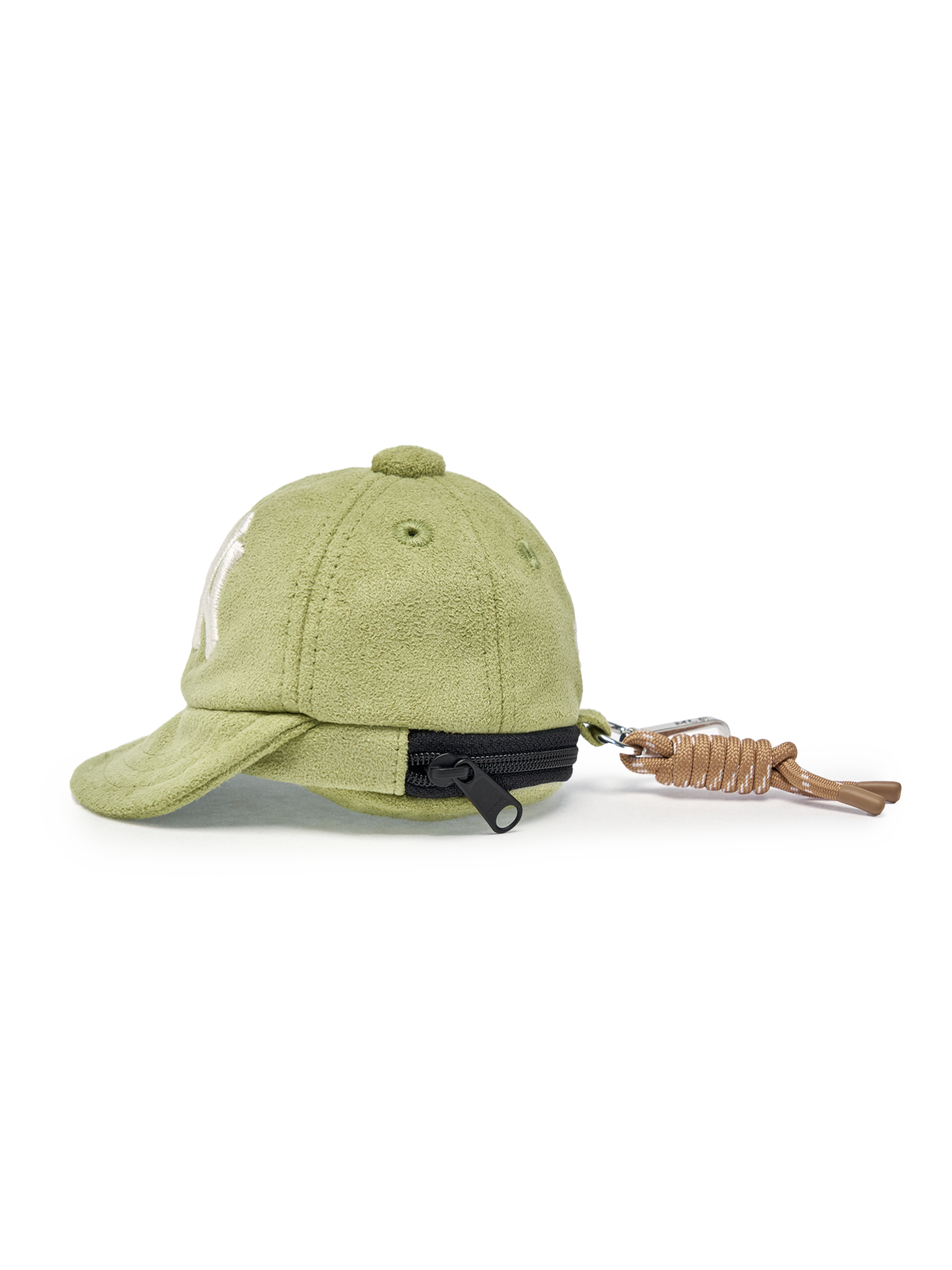 Basic Suede Ballcap Pouch Keyring
