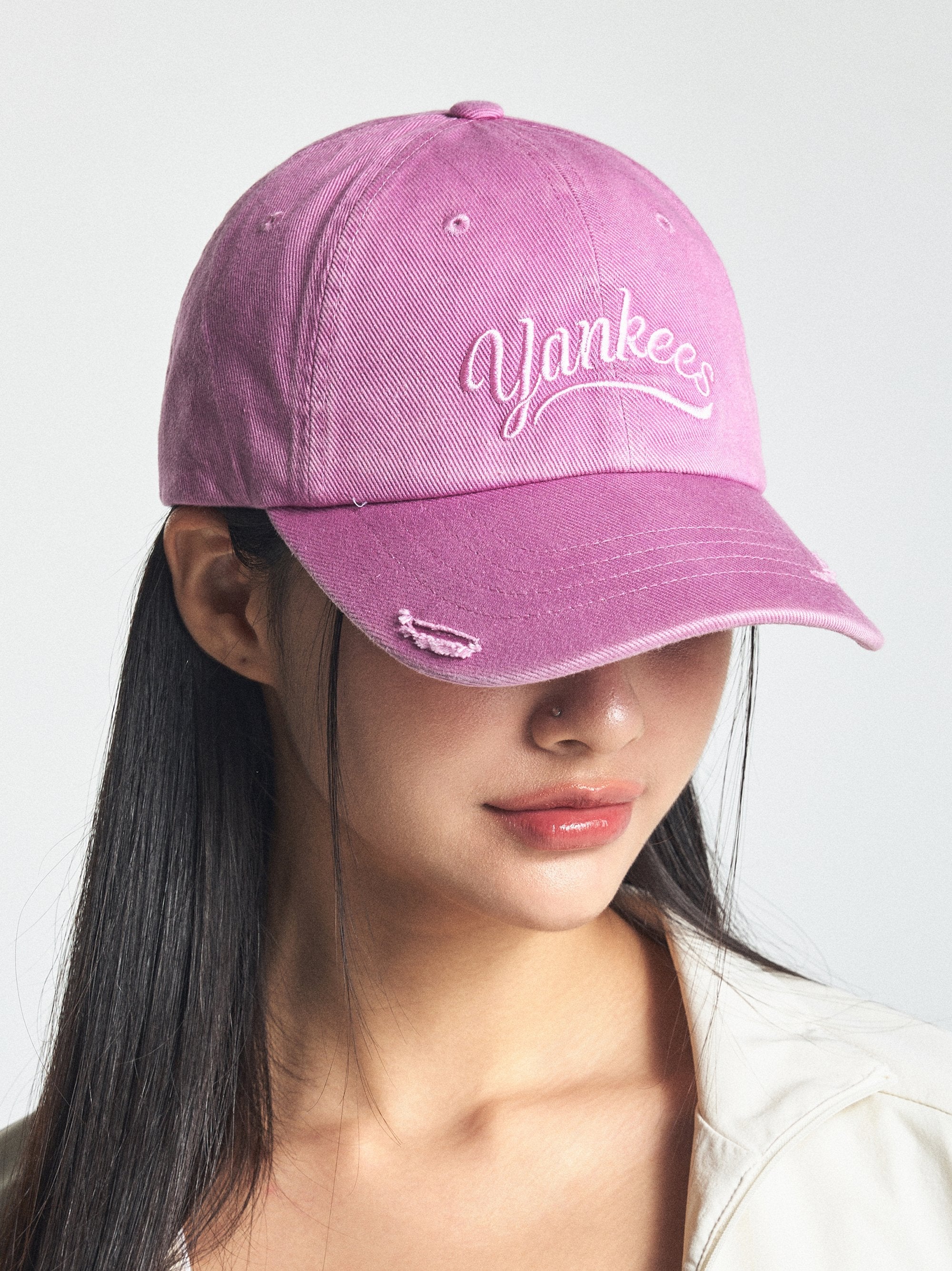 Varsity Vintage Cursive Tone-on-tone Unstructured Ball Cap