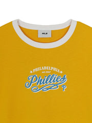Women's Varsity Lettering Slim Slub Ringer T-shirts