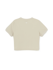 Women's V-neck Letter Crop T-shirts