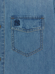 Varsity Vintage Slub Short Sleeve Denim Work Shirt