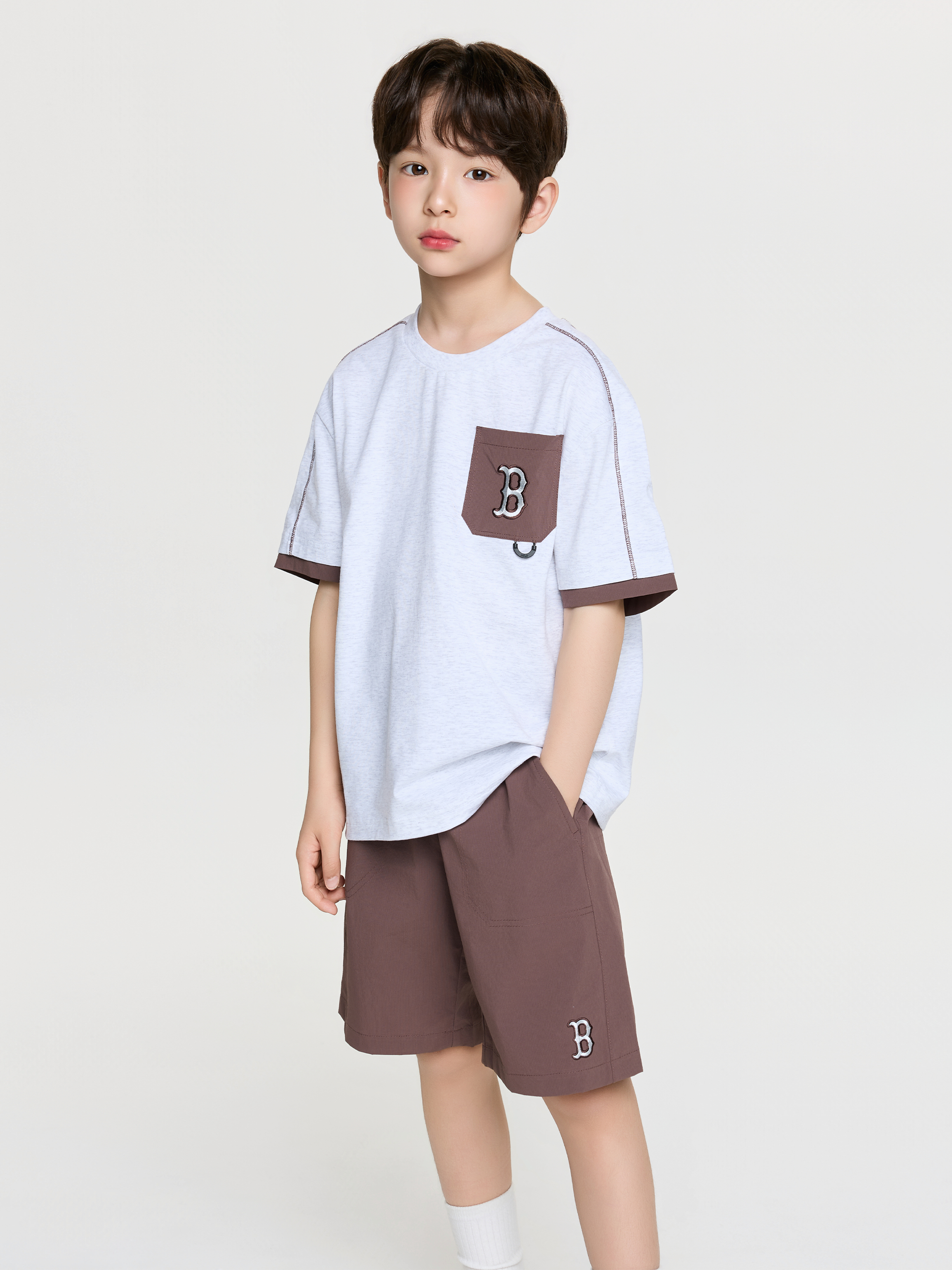Outdoor Basic Pocket Layered T-shirt Set