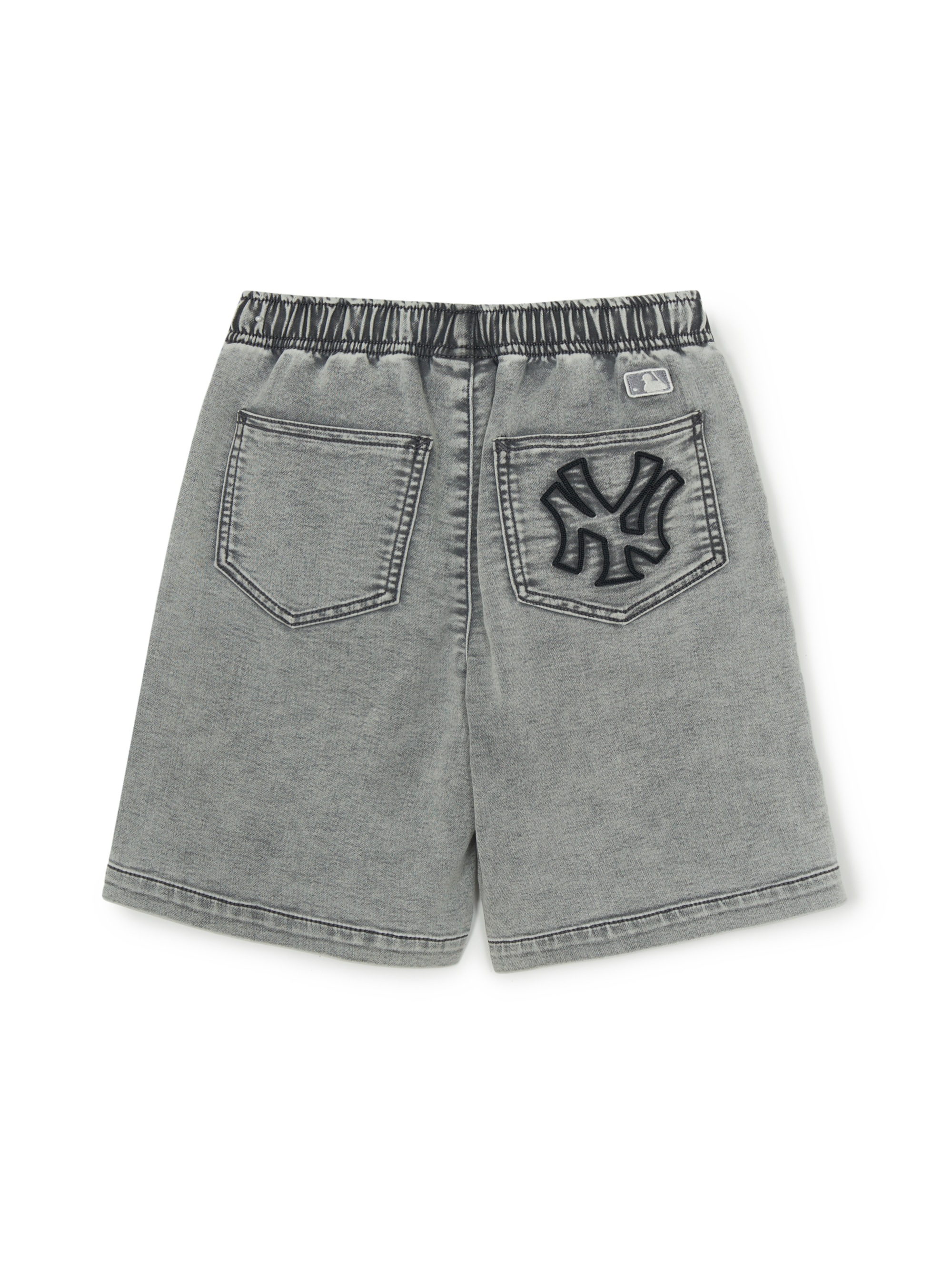 BASIC JERSEY DENIM DOUBLE KNEE SHORTS