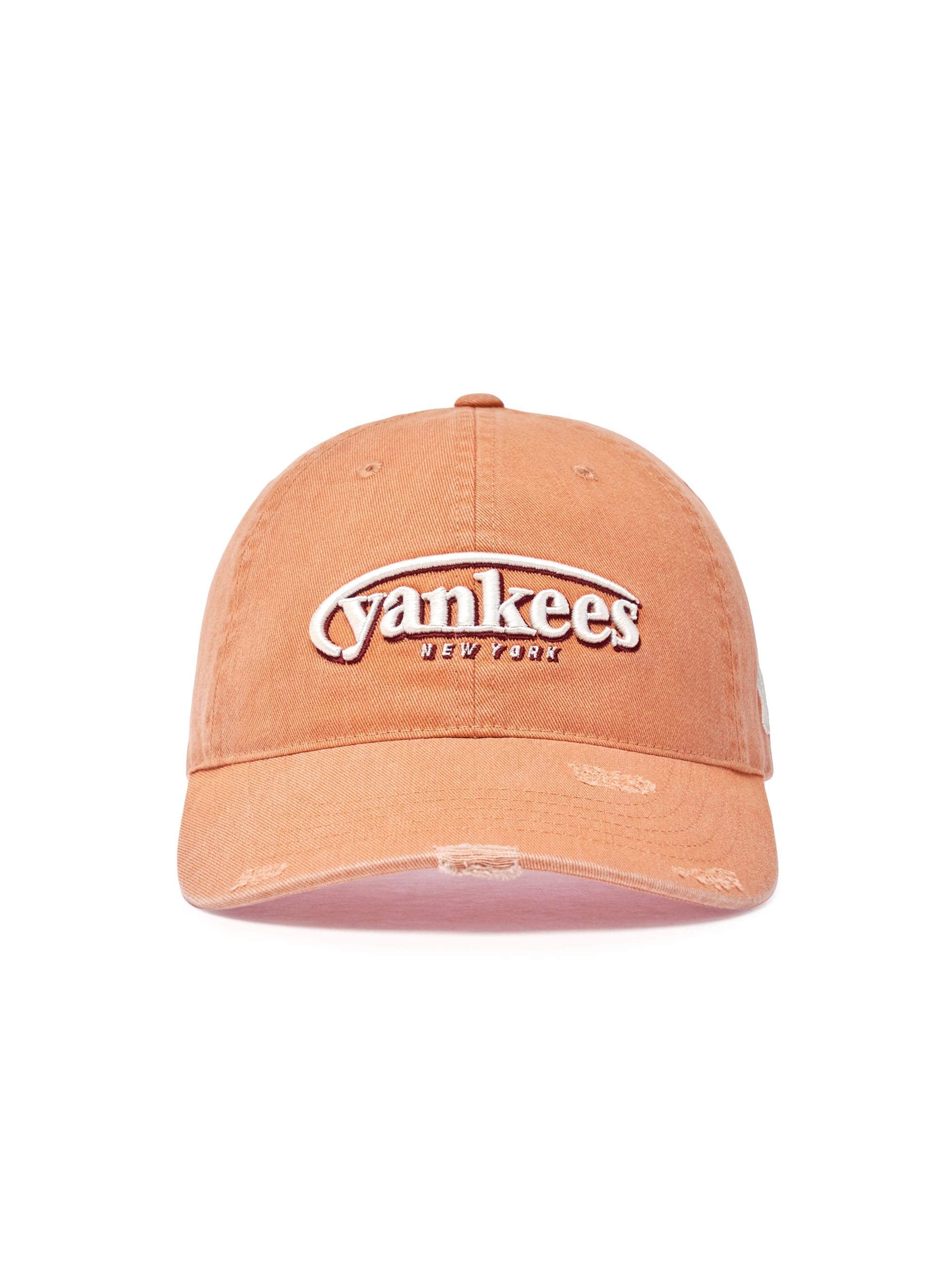 Vintage Demage Curve Logo Unstructured Ballcap