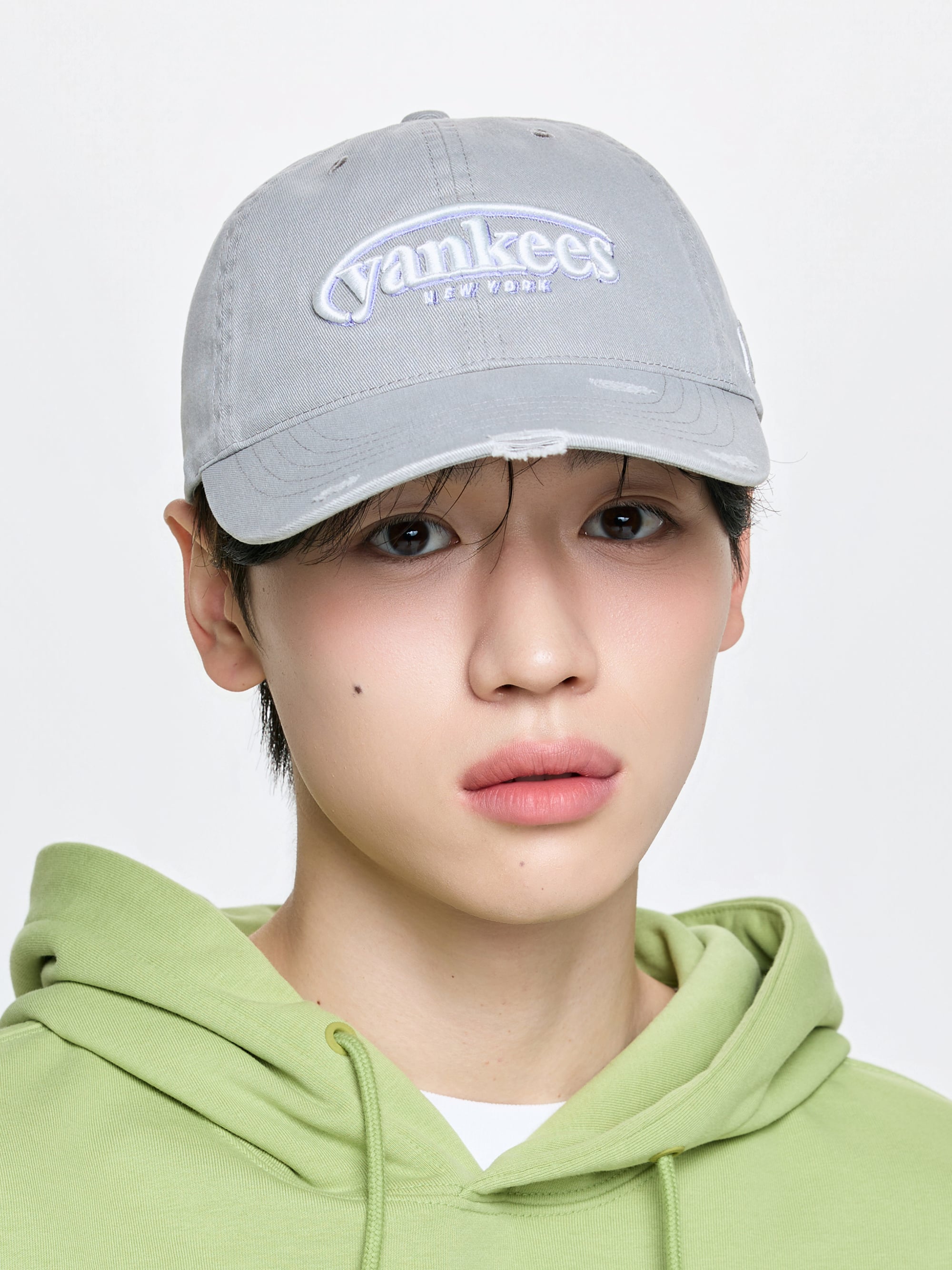 Vintage Damage Curve Logo Unstructured Ballcap