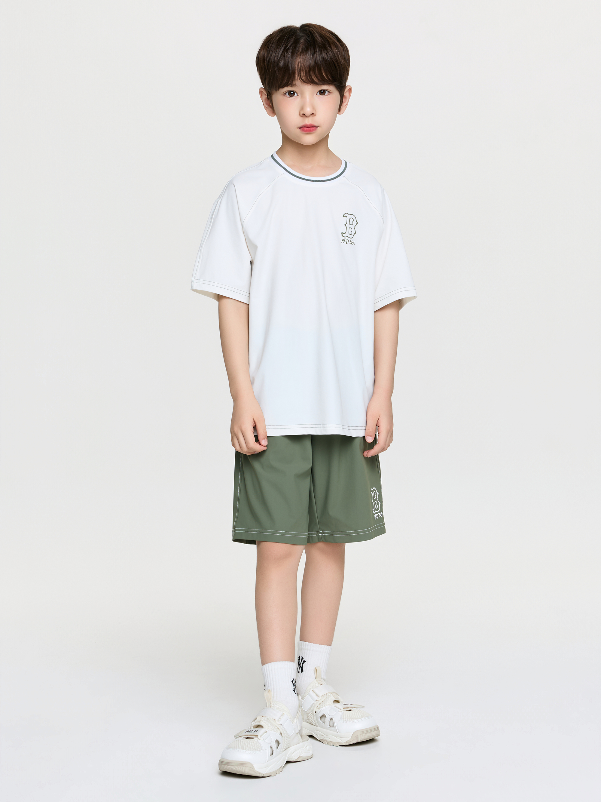 STEET BASIC WOVEN BIG LOGO T-SHIRT SET