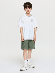 STEET BASIC WOVEN BIG LOGO T-SHIRT SET