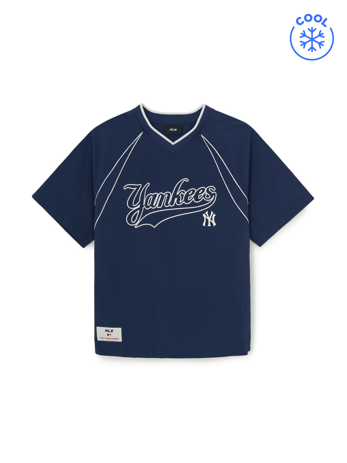 Sportive Varsity Woven Mesh Blocking T-shirt