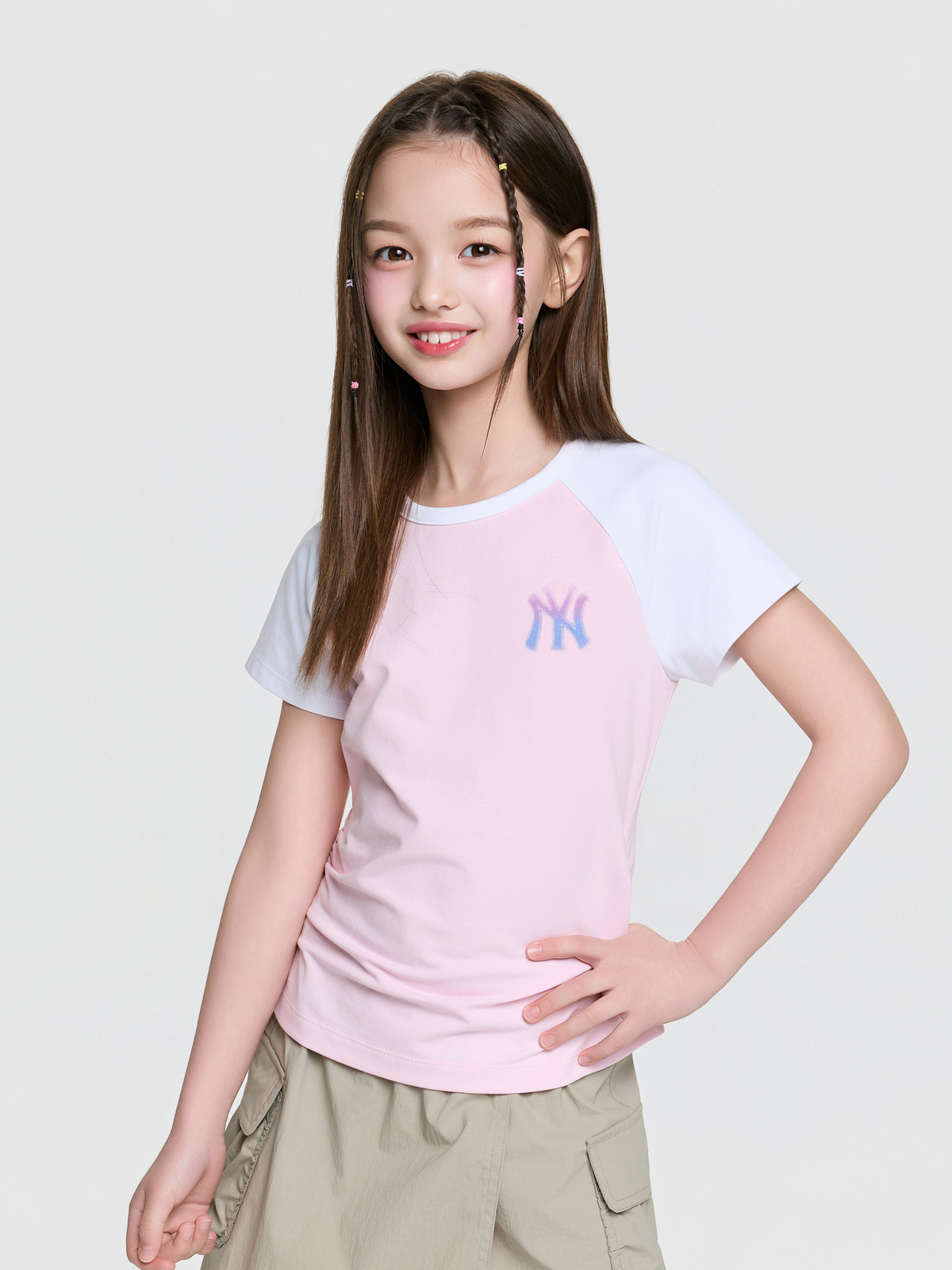 Girl's Sportive Big-Lux Raglan T-shirt