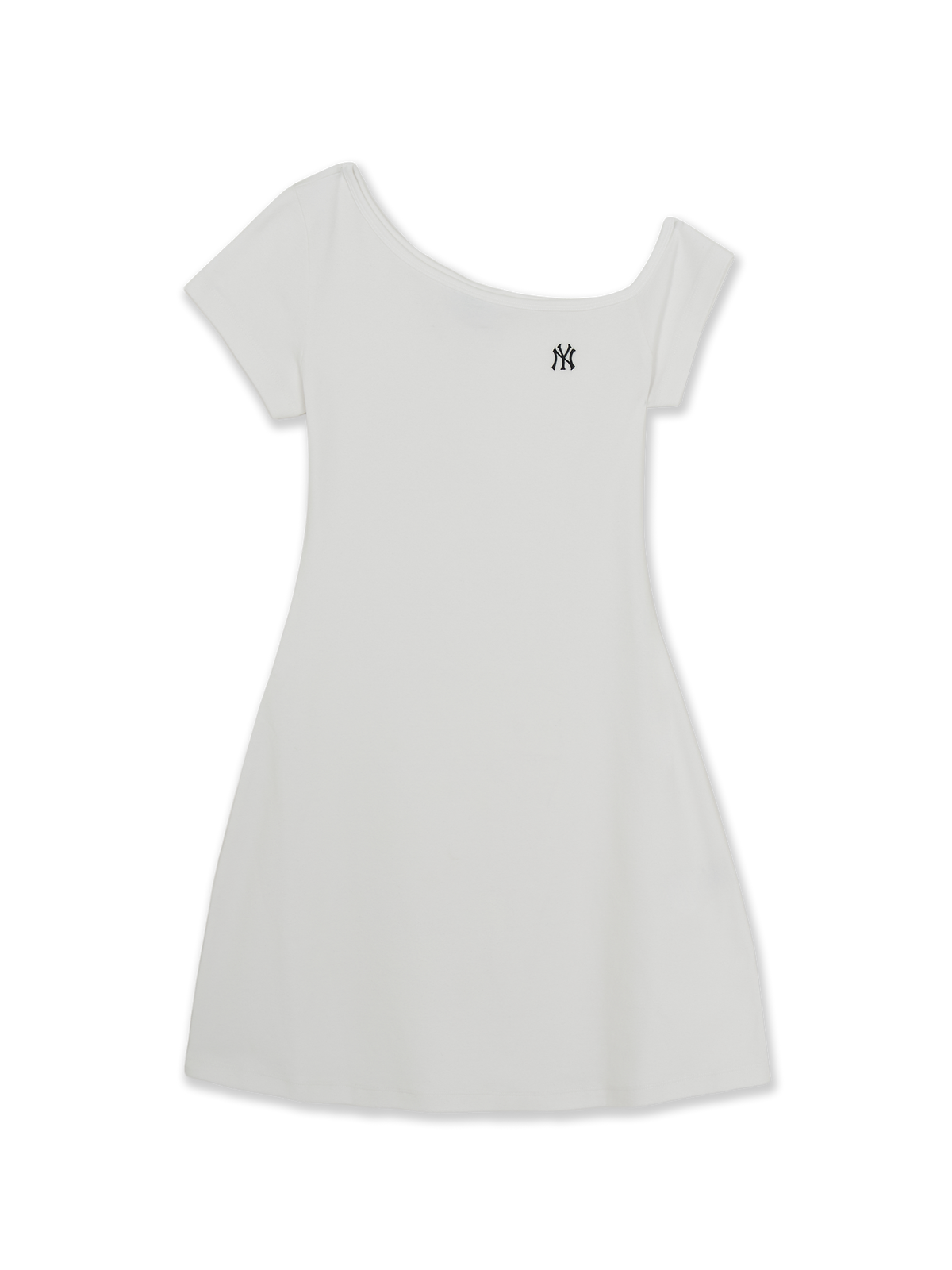 Women's Basic Off Shoulder Shirring Ribbed Dress