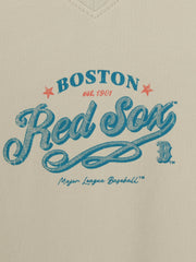 Women's V-neck Letter Crop T-shirts