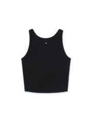 Women's Basic Small Logo Slim Crop Sleeveless T-shirts