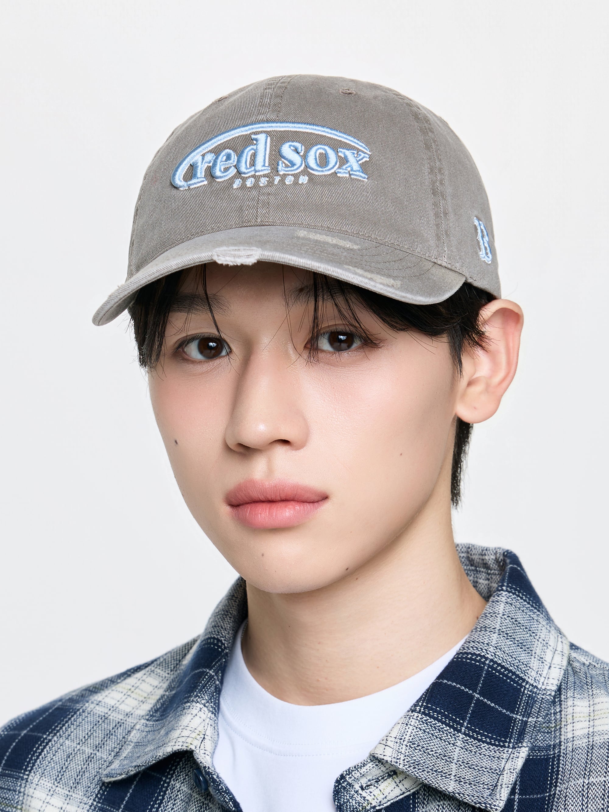 Vintage Damage Curve Logo Unstructured Ballcap