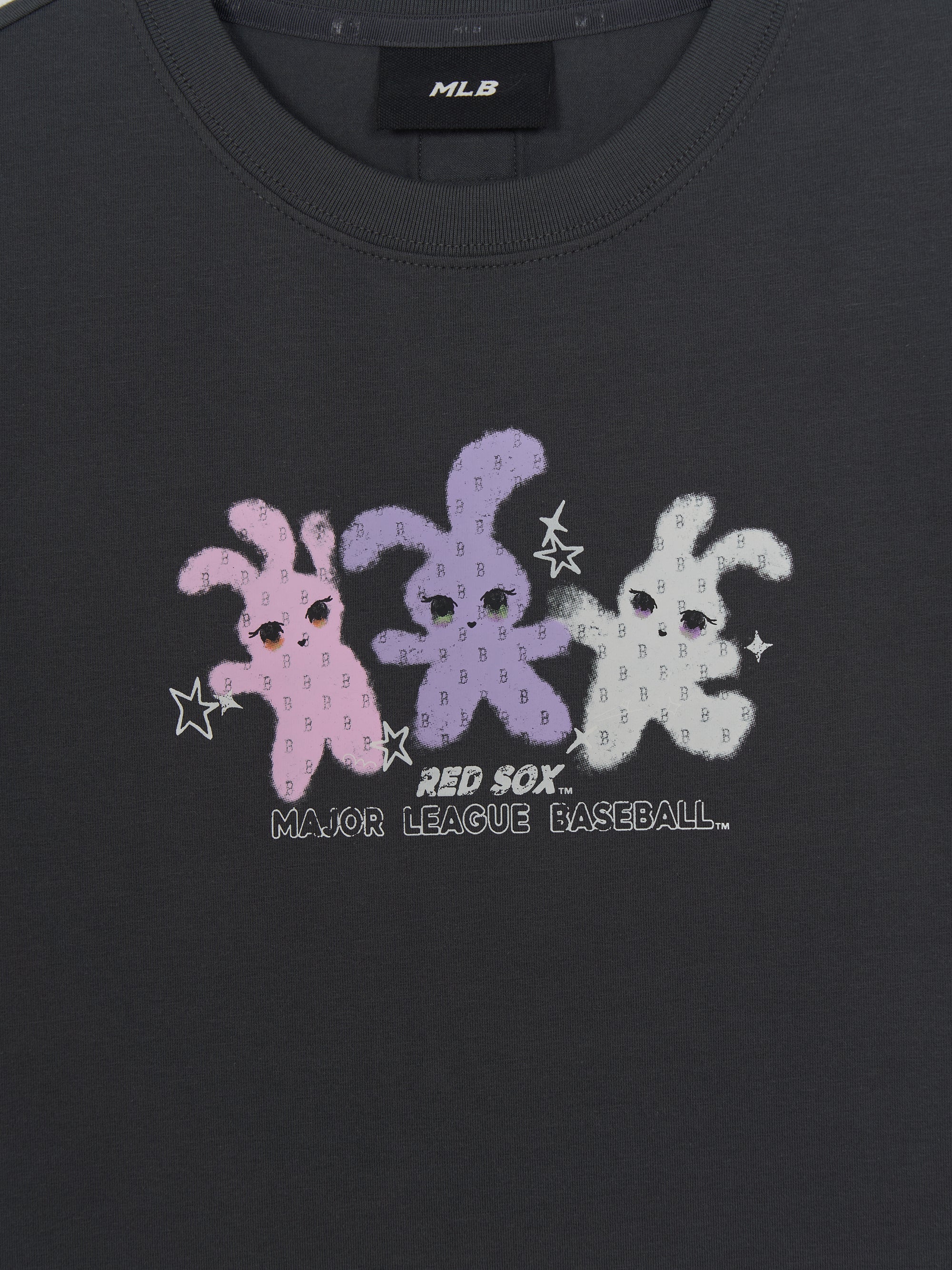 Women's Small Bunny Graphic Slim Semi Crop T-Shirts