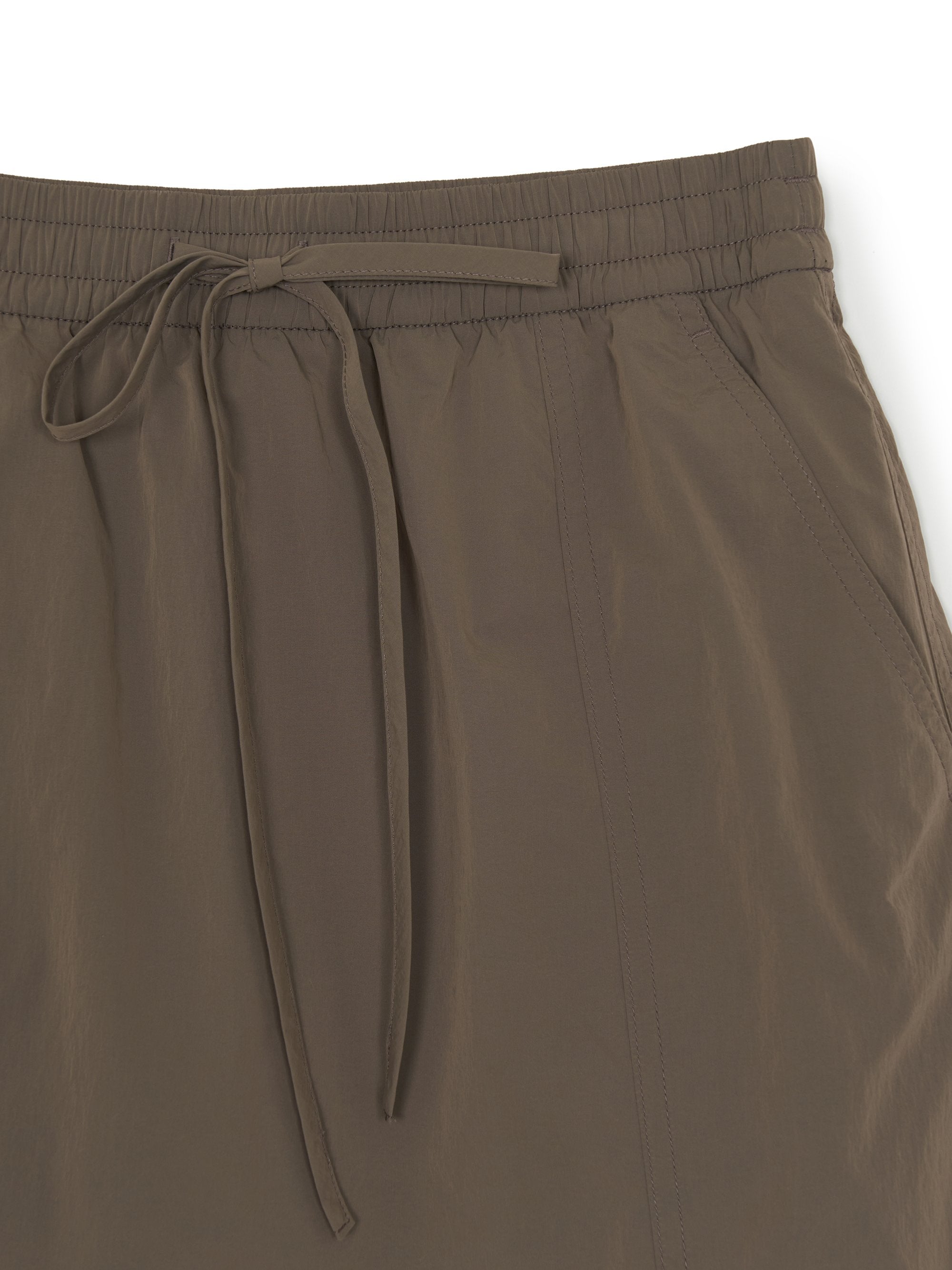 Women's Gorpcore Glossy Shirring Mini Skirt