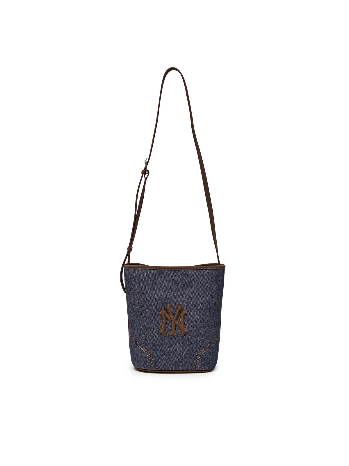 Denim Color Combination Bucket Bag