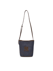 Denim Color Combination Bucket Bag