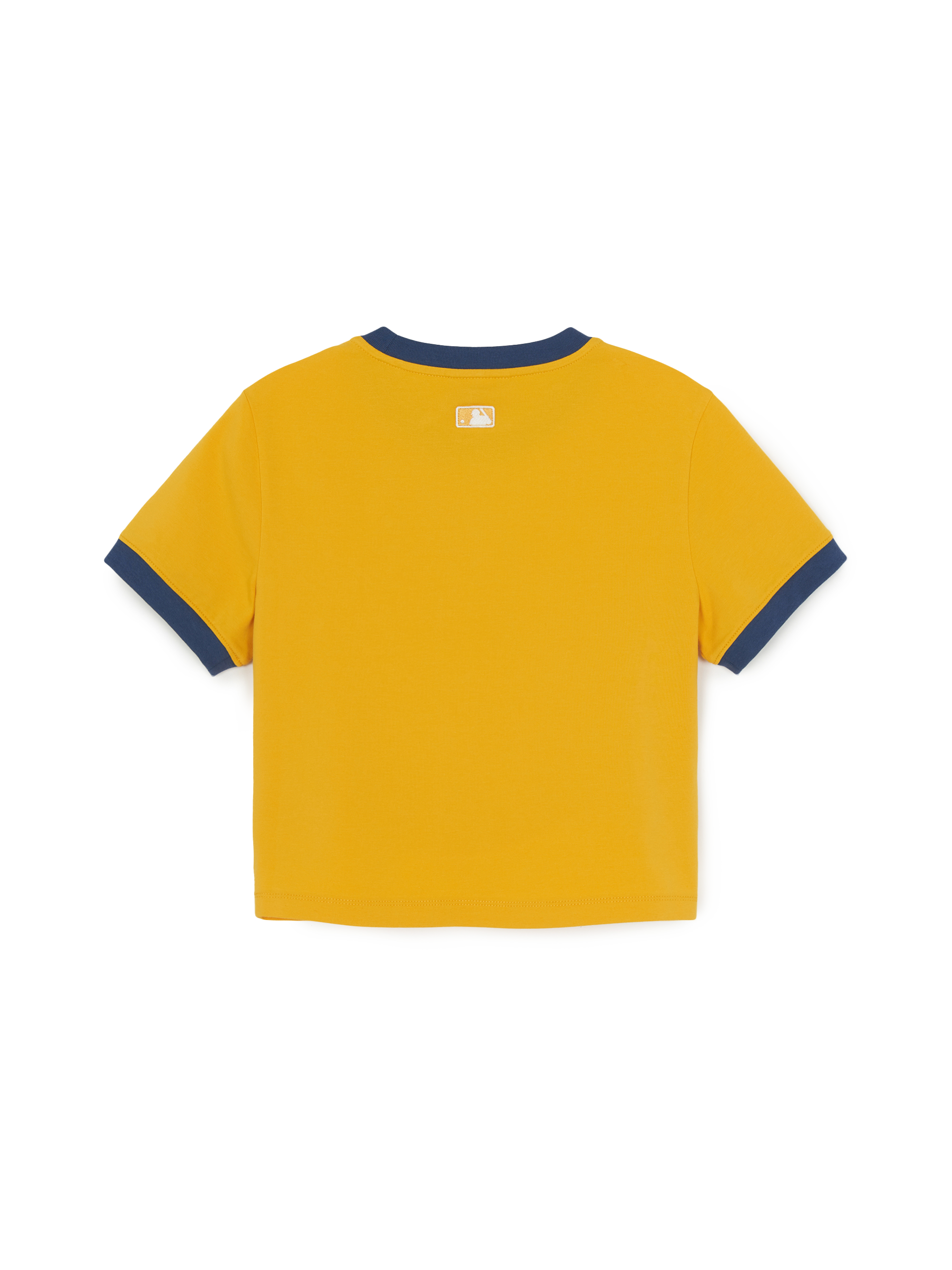 Women's Sportive Cursive Ringer Crop T-shirts