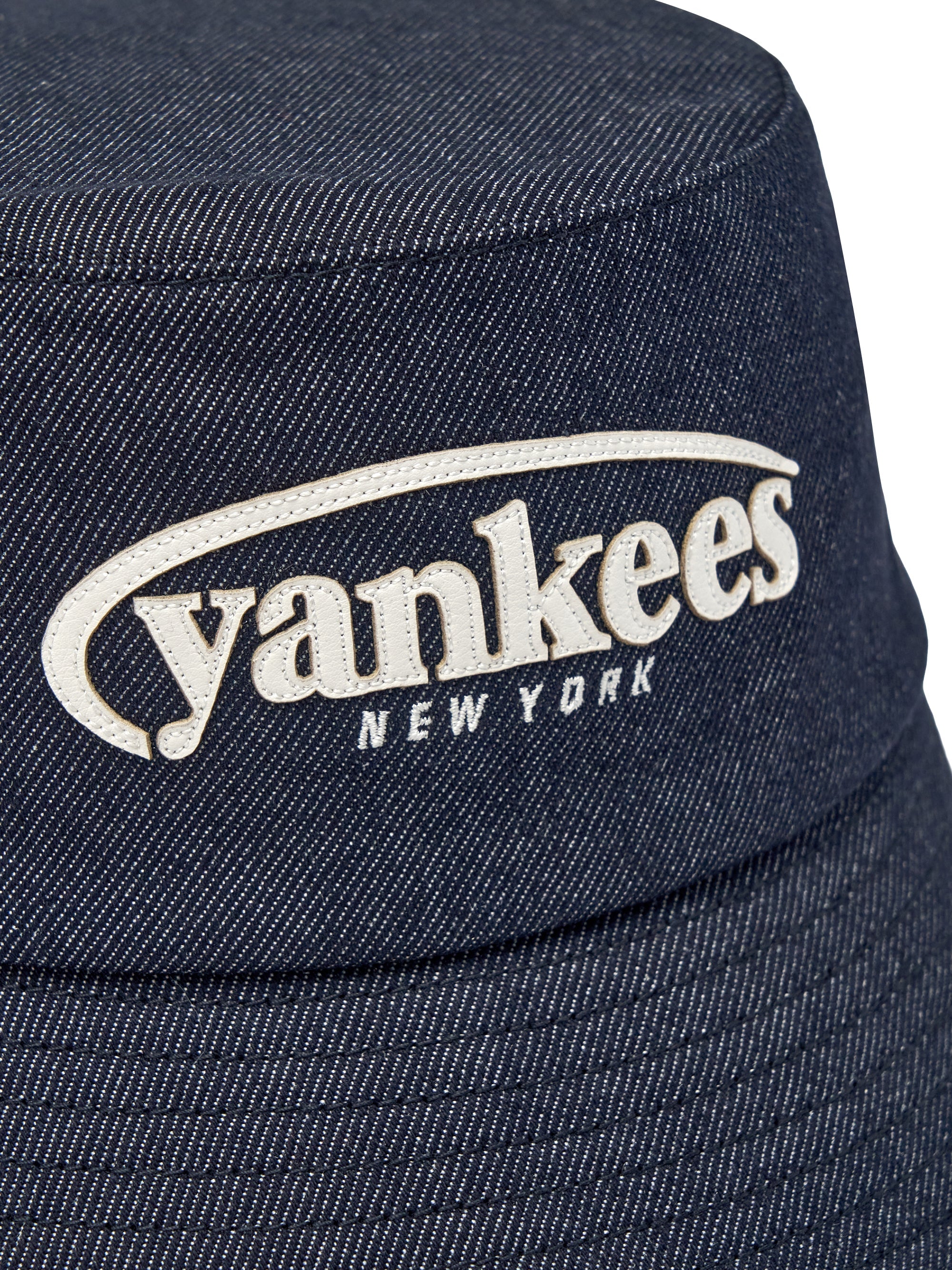 Vintage Denim Curve Logo Bucket Hat