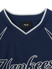 Sportive Varsity Woven Mesh Blocking T-shirt
