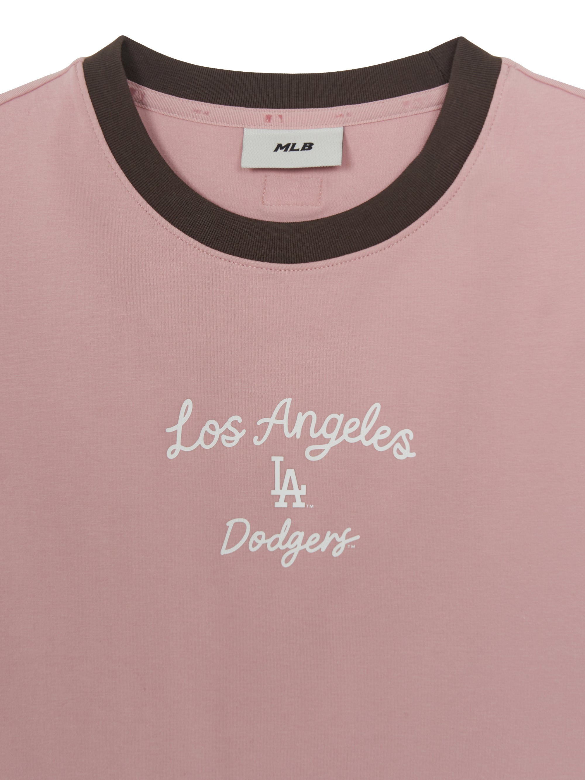 Women's Sportive Cursive Ringer Crop T-shirts