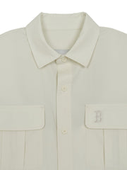 Street Vintage Washing Cotton Blend Short Sleeves Shirts