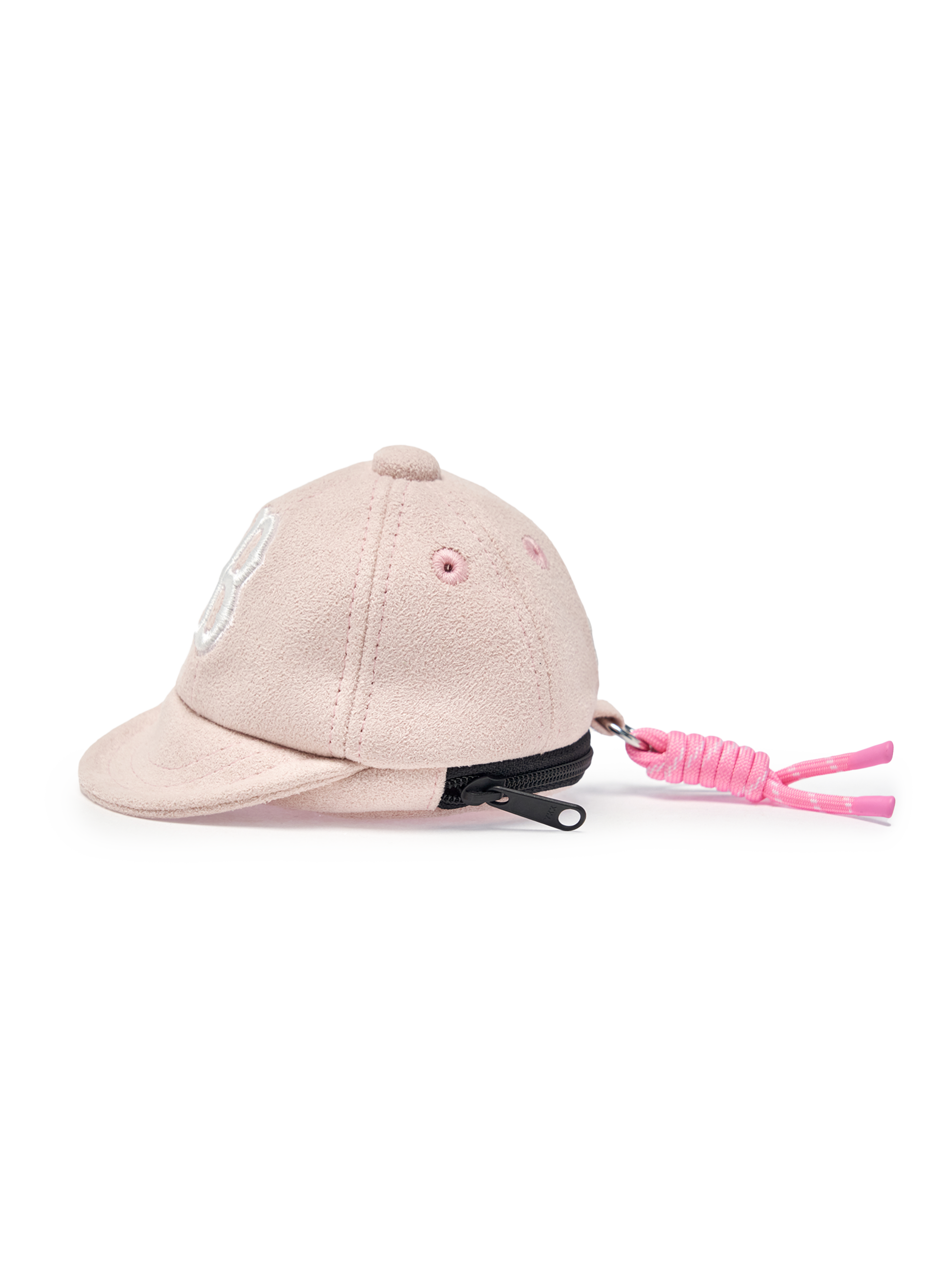 Basic Suede Ballcap Pouch Keyring