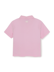 Women's Basic Slim Fit Crop Open Collar Polo T-Shirts