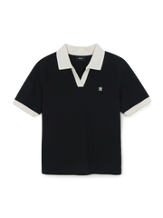 Women's Basic Open Collar Slim Fit Polo T-Shirts