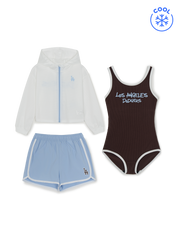 Girl's Street Mesh Hood Zip-Up 3P Set