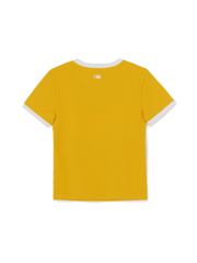 Women's Varsity Lettering Slim Slub Ringer T-shirts