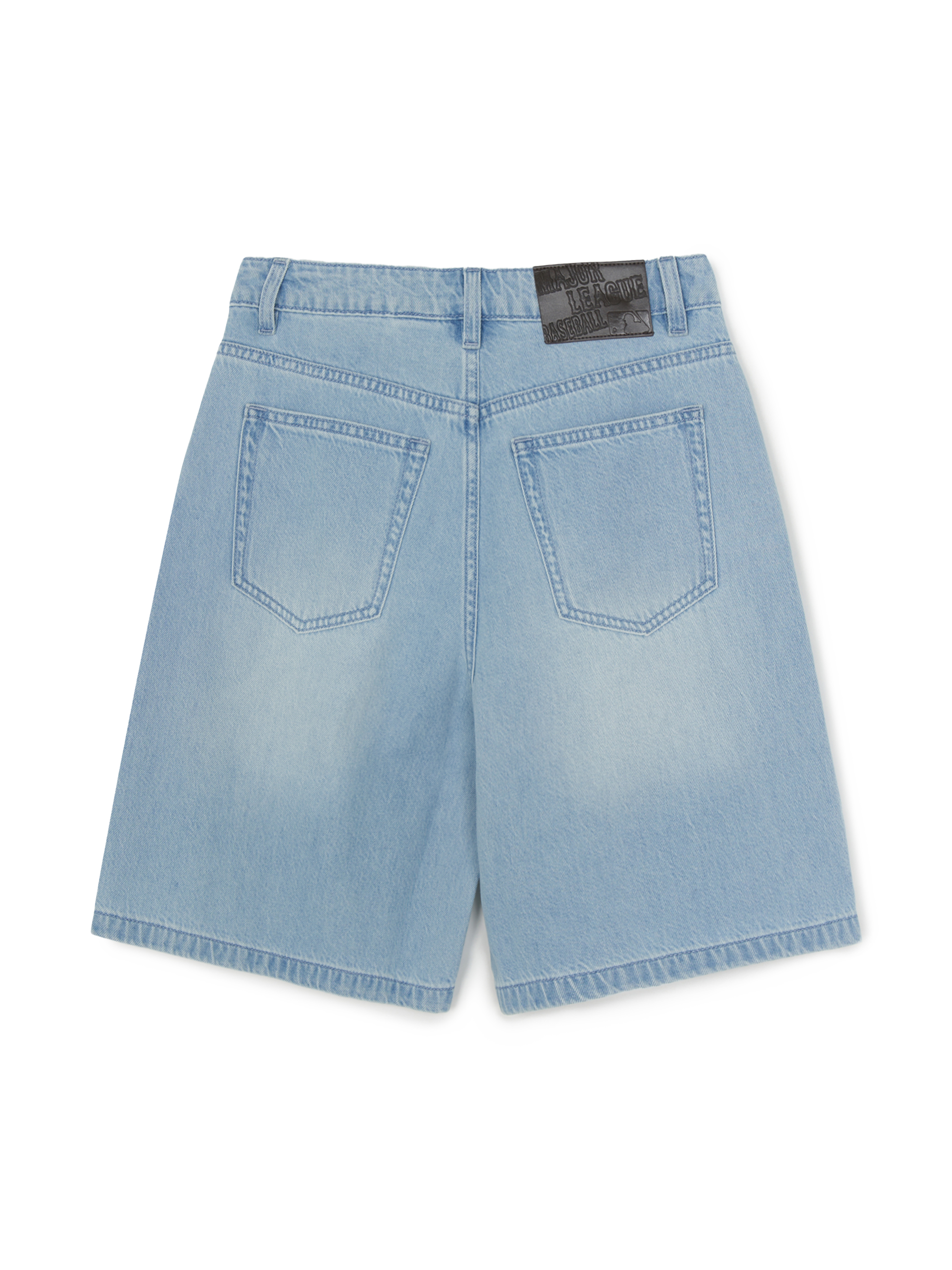 Women's Basic Small Logo Summer Tencel 9in Denim Shorts