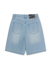 Women's Basic Small Logo Summer Tencel 9in Denim Shorts