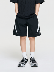 Sportive Varsity Mesh-Blocking Shorts(Set)