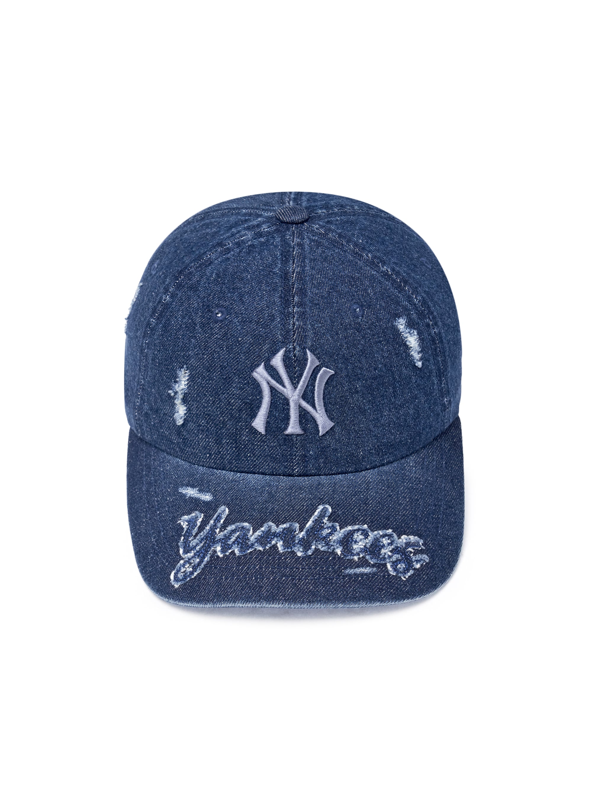 Vintage Destroyed Denim Unstructured Ballcap