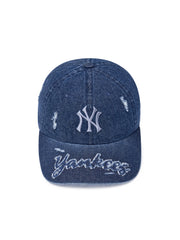 Vintage Destroyed Denim Unstructured Ballcap